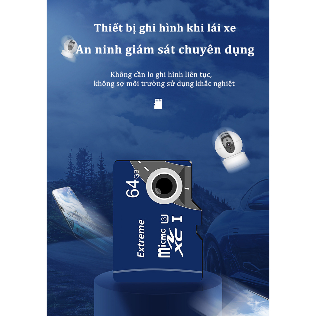 V380 128GB Thẻ nhớ Micro SD Extreme UHS-I SDXC Class 10  32GB 48GB 64GB