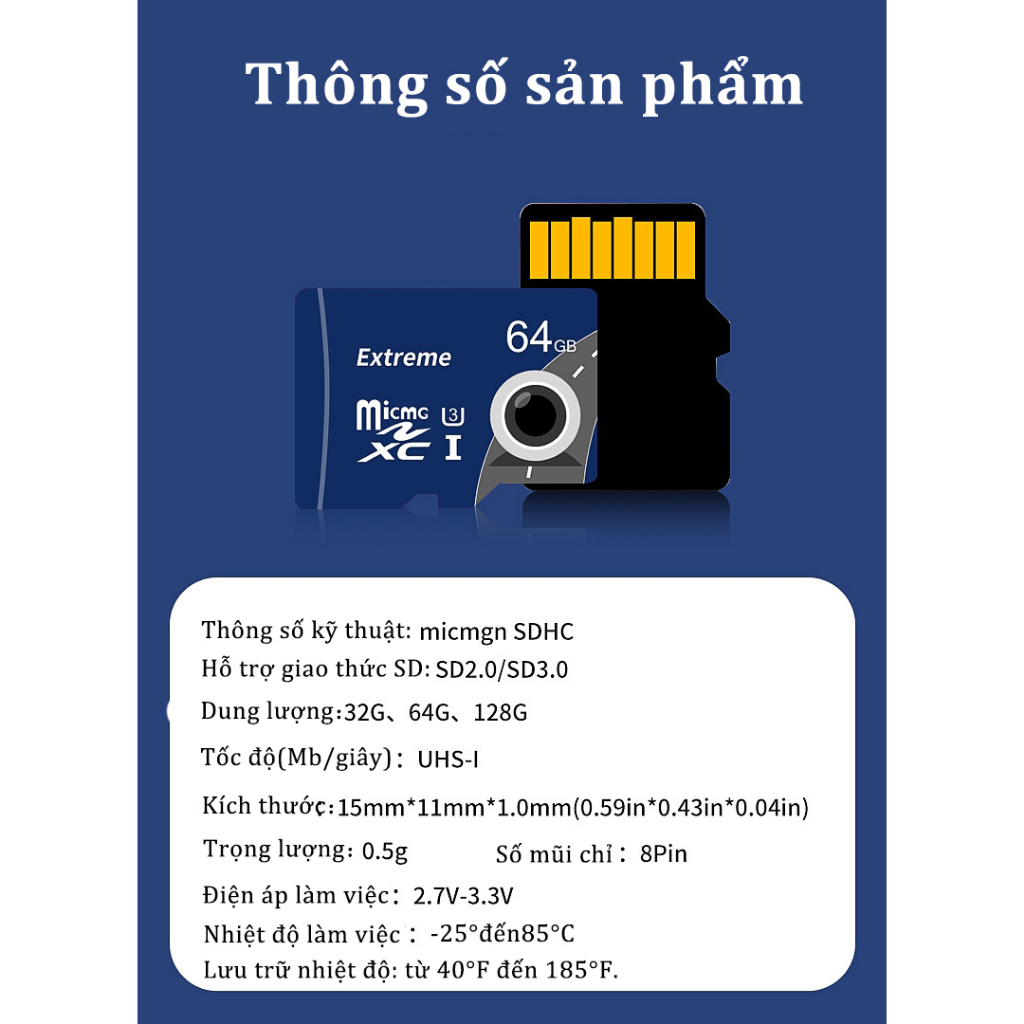 V380 128GB Thẻ nhớ Micro SD Extreme UHS-I SDXC Class 10  32GB 48GB 64GB