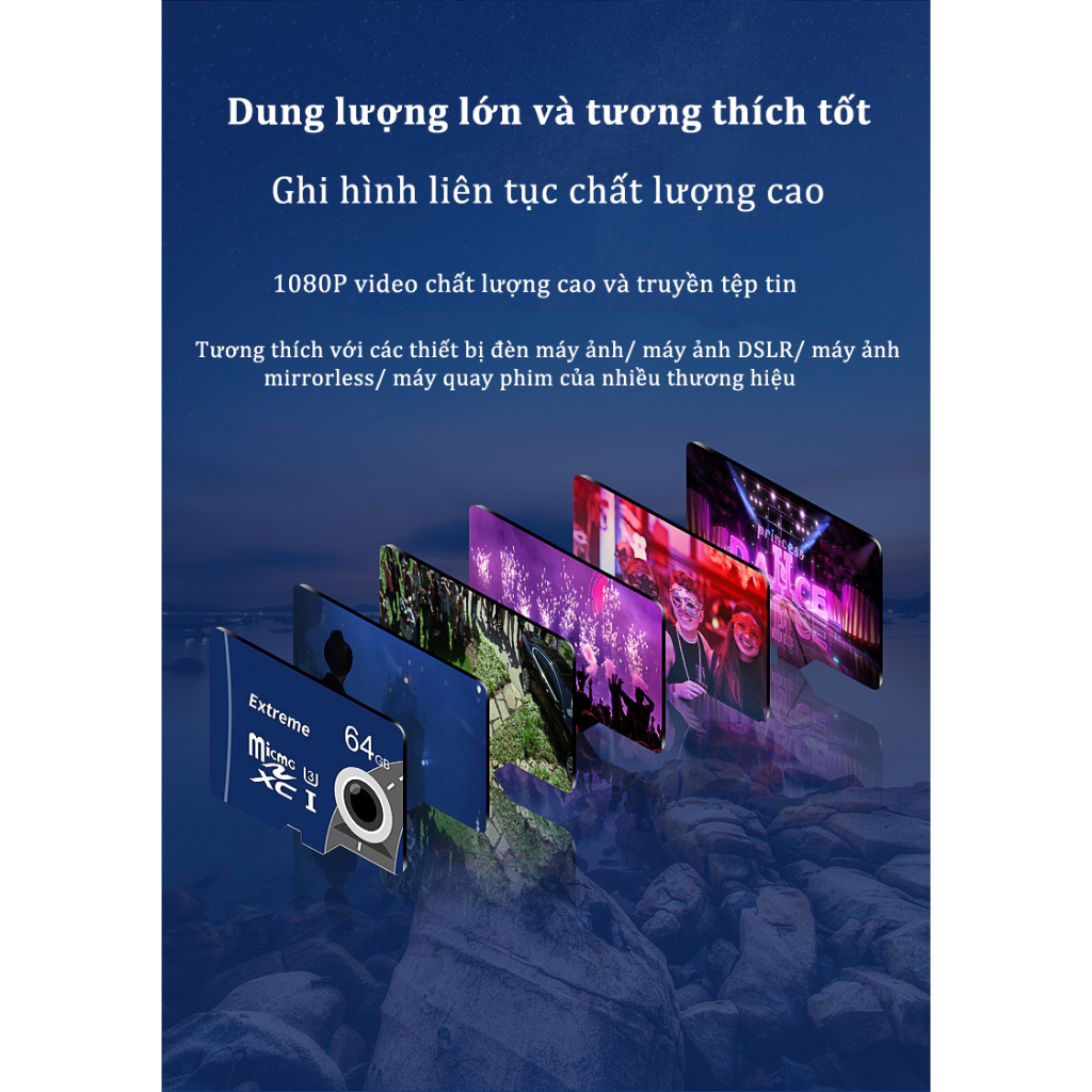 V380 128GB Thẻ nhớ Micro SD Extreme UHS-I SDXC Class 10  32GB 48GB 64GB