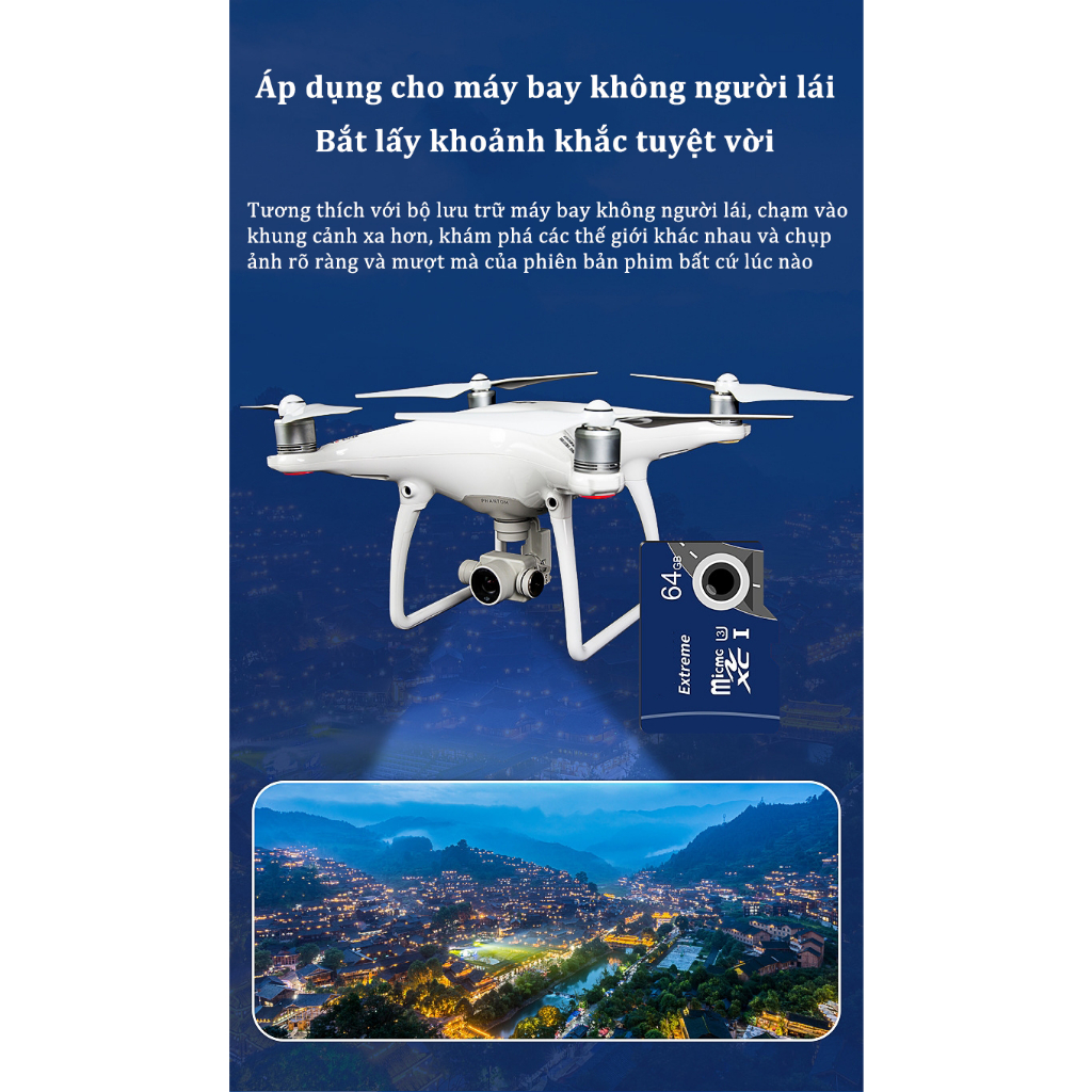 V380 128GB Thẻ nhớ Micro SD Extreme UHS-I SDXC Class 10  32GB 48GB 64GB