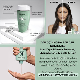 Dầu gội cho da đầu dầu Kerastase Specifique Divalent Balancing Shampoo for Oily Scalp & Hair