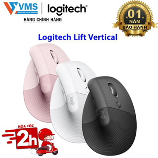 Chuột công thái học không dây Logitech Lift Vertical - Bluetooth | USB, giảm ồn, Windows/ Mac