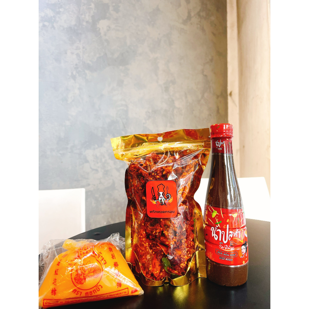 Combo 3 Món Mắm cô gái Thái + snack ớt chiên giòn + đường mật Thái cực ngon