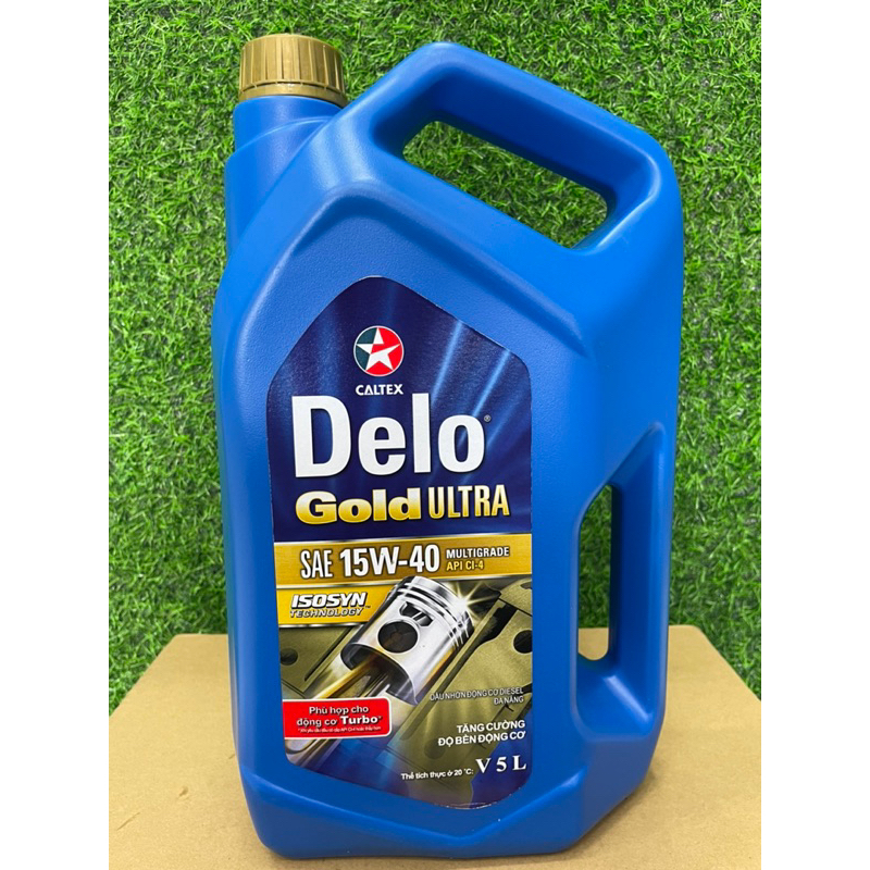 Dầu Nhớt Caltex Delo Gold Ultra SAE 15W-40 Turbo 5Lít ( 15w40 API CI-4)