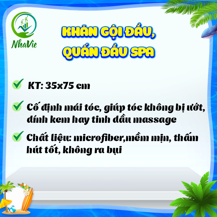 KHĂN GỘI ĐẦU SPA 35x75 ⚡𝗳𝗿𝗲𝗲𝘀𝗵𝗶𝗽⚡ khăn quấn đầu dày mịn, siêu thấm hút, giá rẻ cho salon tóc, thẫm mĩ viện