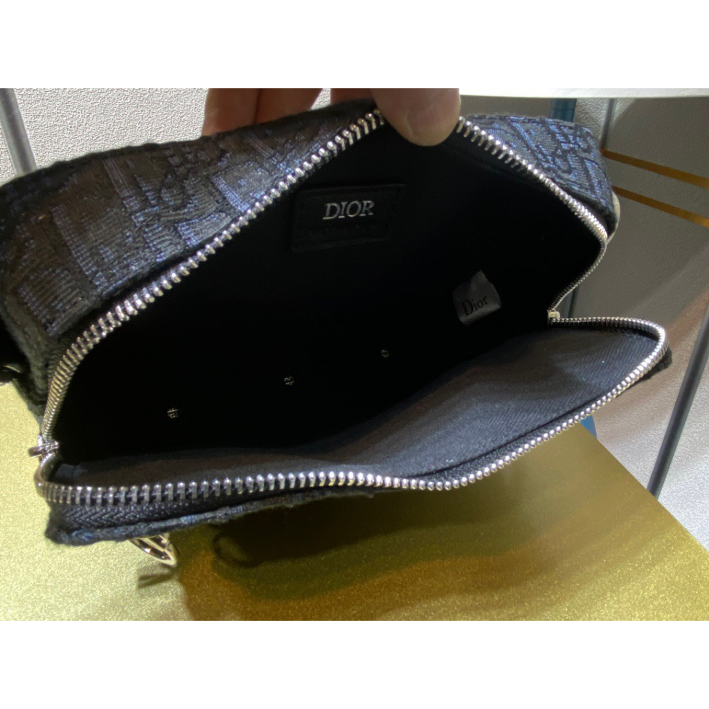 Túi đeo chéo nam nữ messenger thổ cẩm khoá kéo móc tròn D. i. or vải thêu loại dàyfullbox