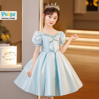Váy Công Chúa Cho Bé Poopi Đầm Bé Gái Dáng Xòe Bồng Dập Ly Đẹp Nhẹ Nhàng 15-37kg