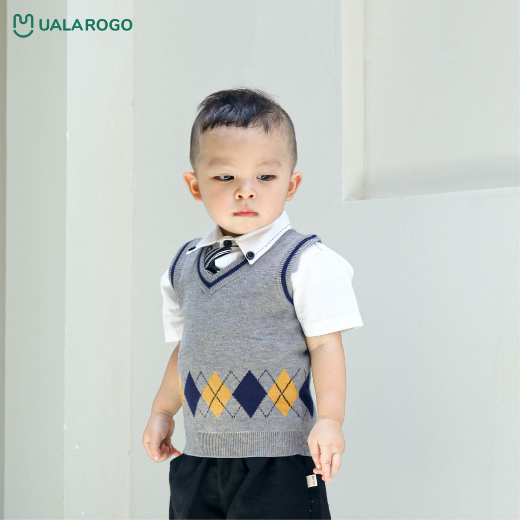 Áo Gile cho bé Ualarogo 1 - 4 tuổi sợi Len ấm áp nhẹ nhàng gọn nhẹ mềm mại thoáng khí 7035