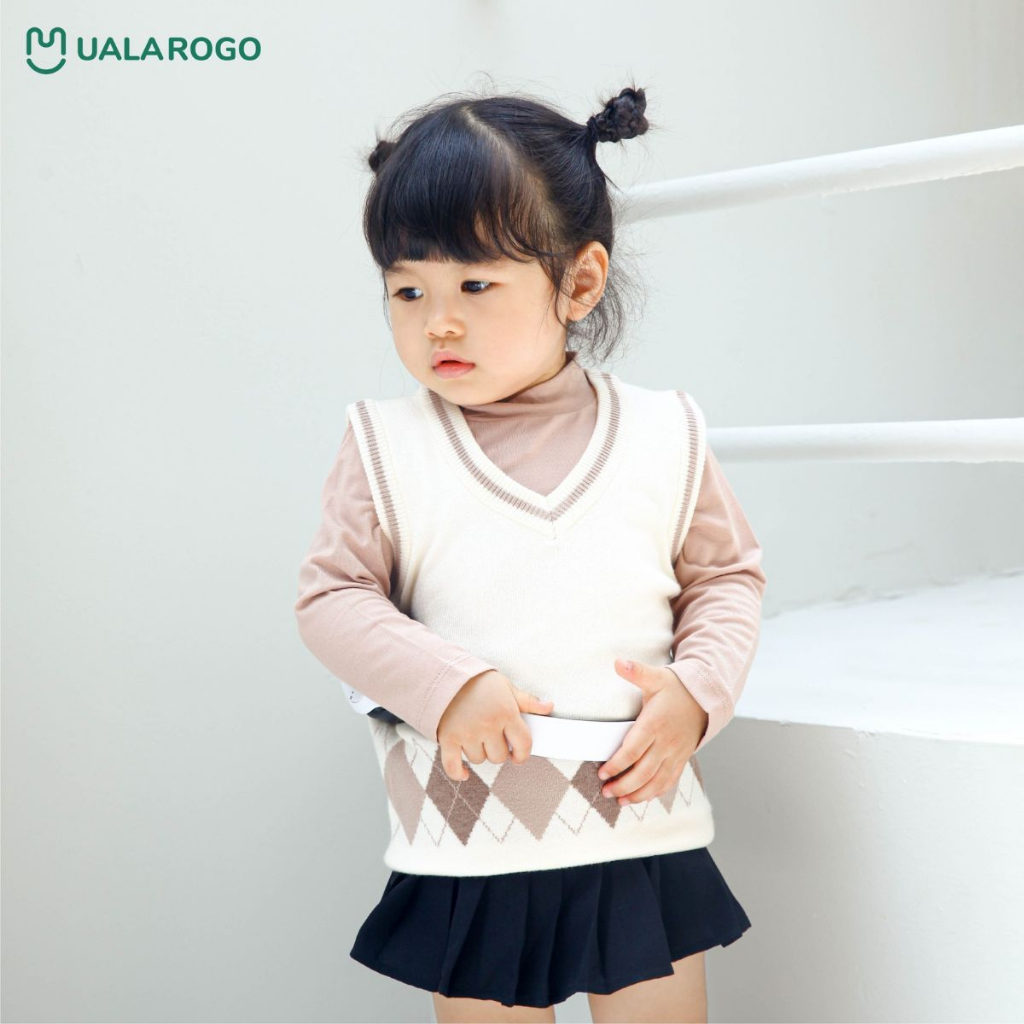 Áo Gile cho bé Ualarogo 1 - 4 tuổi sợi Len ấm áp nhẹ nhàng gọn nhẹ mềm mại thoáng khí 7035