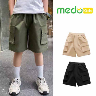 Quần đùi kaki cho bé Medokids chất mềm, mát,có túi hộp form dáng năng động
