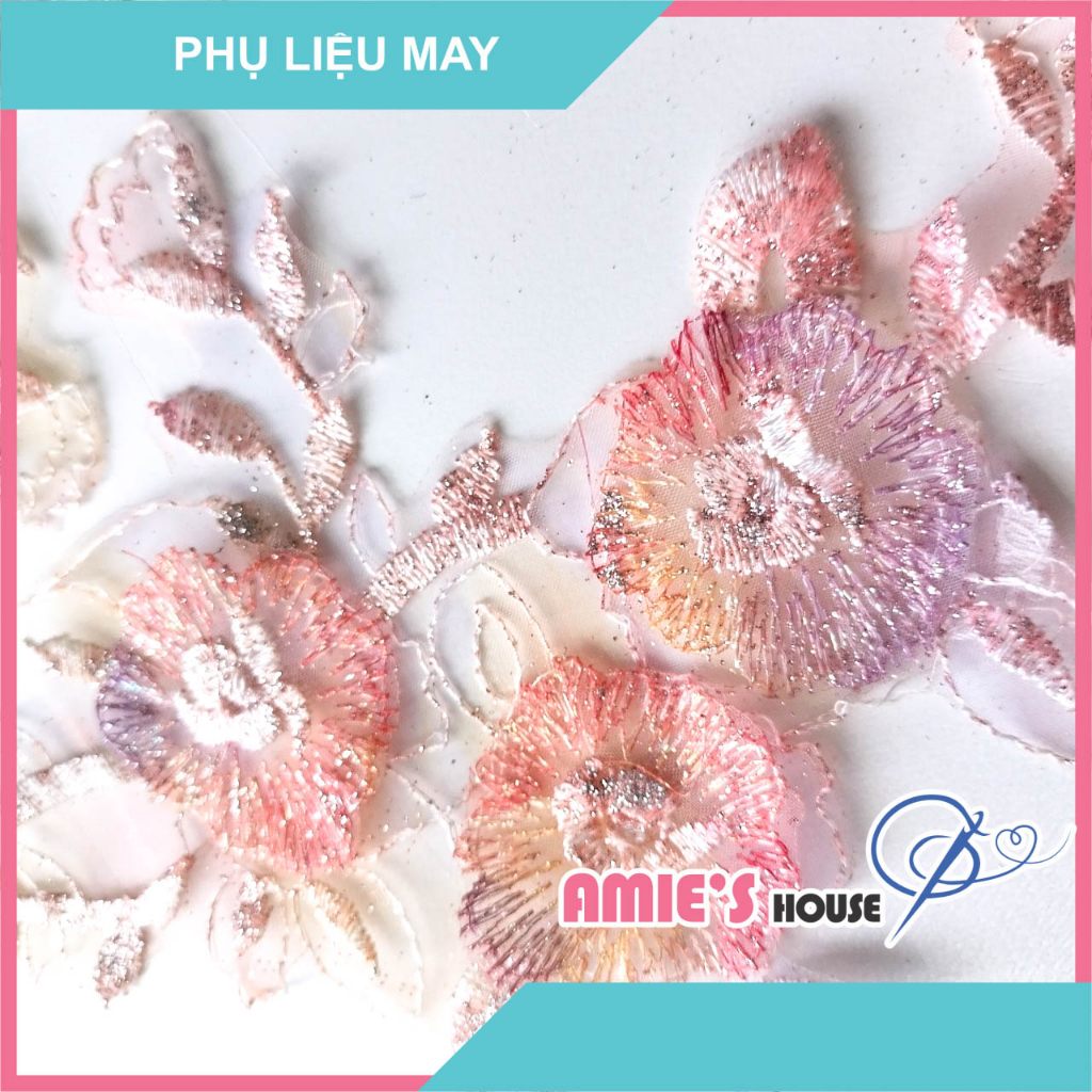 Miếng Vá, miếng đắp 3D thêu 7 màu Trang Trí Phù Hiệu May Đắp Vải Quần Áo - TT001