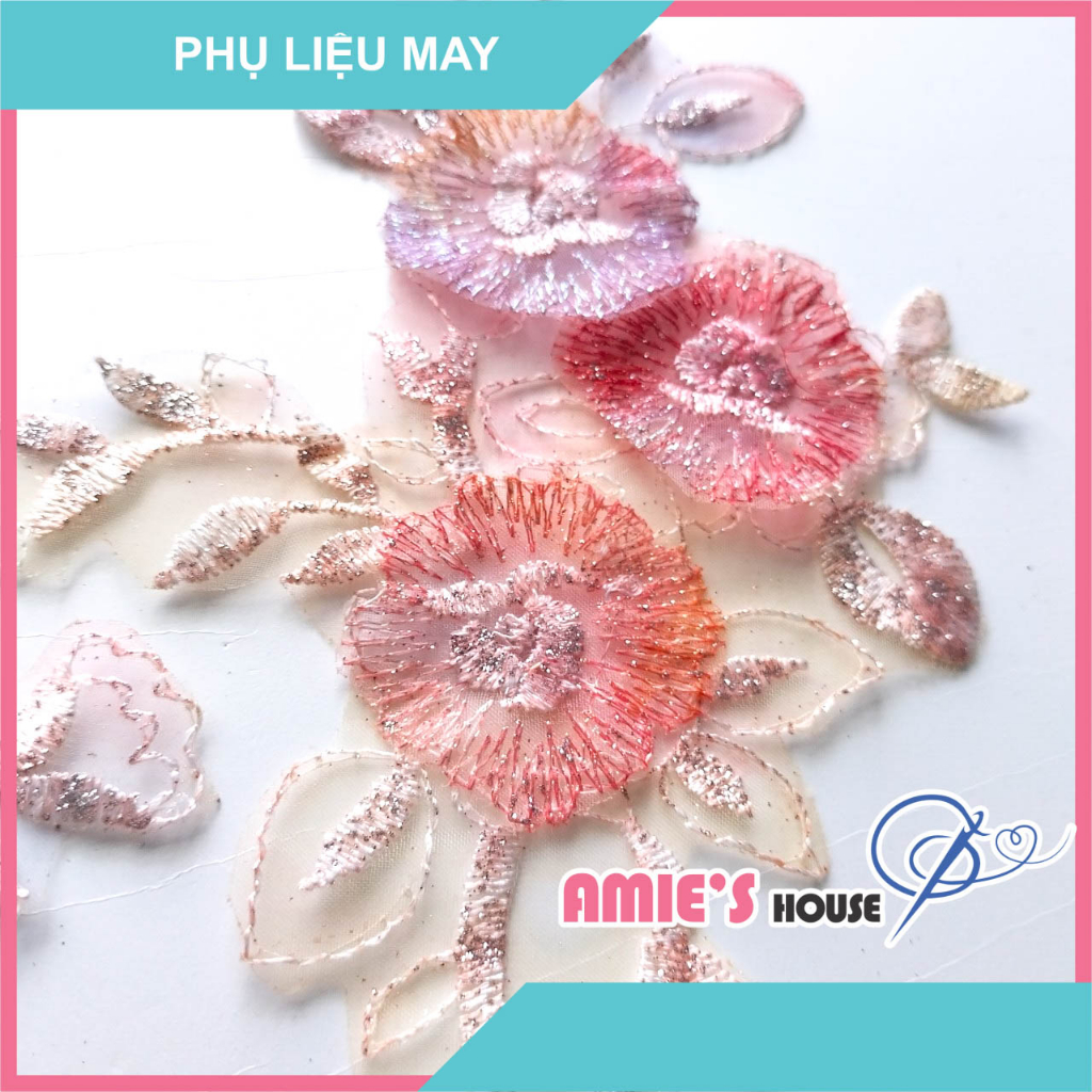 Miếng Vá, miếng đắp 3D thêu 7 màu Trang Trí Phù Hiệu May Đắp Vải Quần Áo - TT001