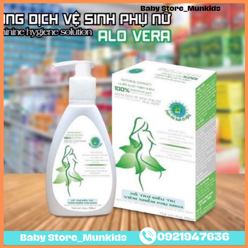 ALO VERA - Dung Dịch Vệ Sinh Phụ Nữ 100% từ thiên nhiên, mẫu mới có đầu vòi tiện lợi,an toàn cho cả mẹ bầu và cho con bú