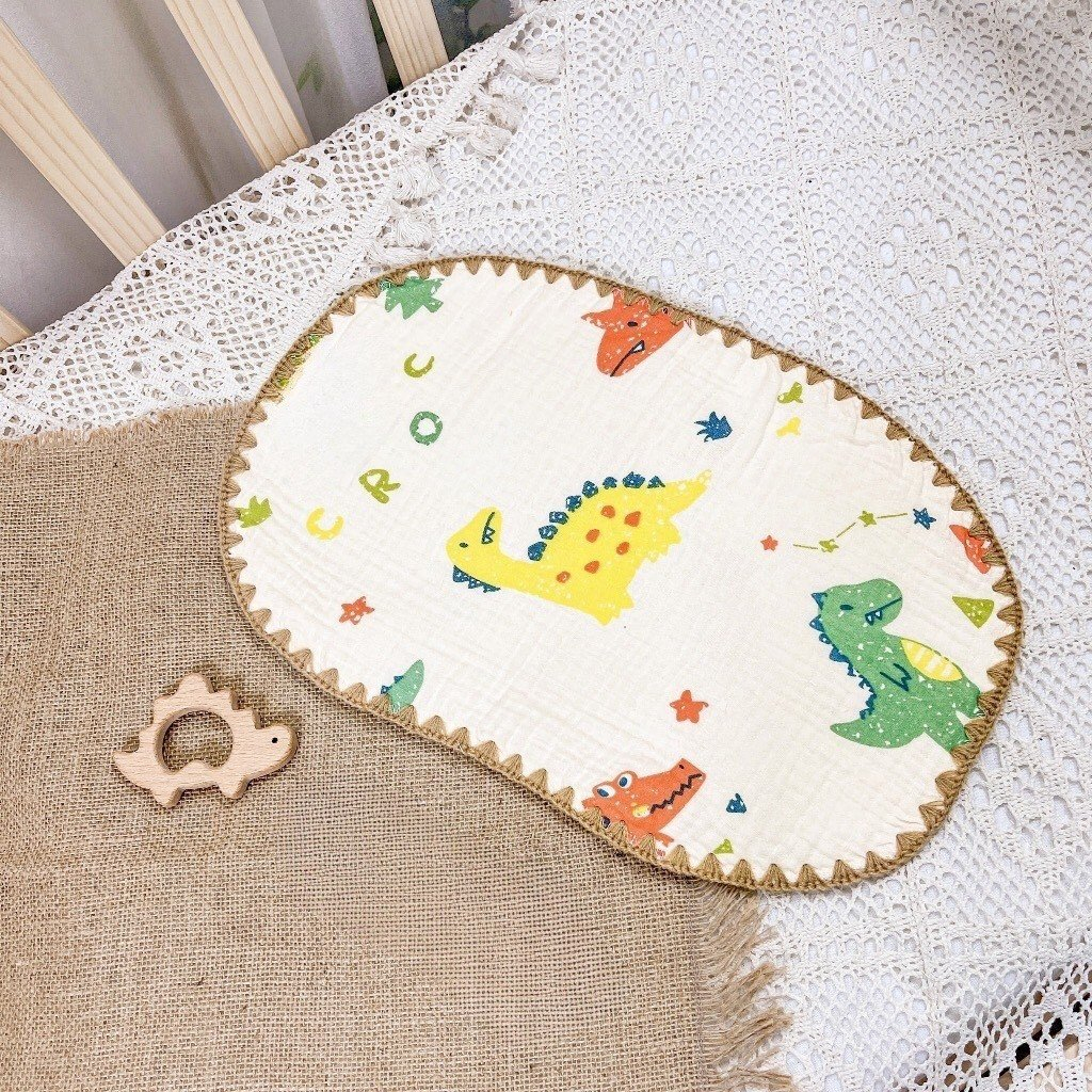 Gối Xô Sơ Sinh - Gối Xô 10 Lớp Muslin Phong Cách Hàn Quốc Cho Bé Sơ Sinh Siêu Mềm, Mịn, Thấm Hút Mồ Hôi Tốt