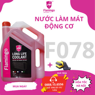 Nước làm mát động cơ ô tô màu đỏ Flamingo F078 5 lít - Hãng Phân Phối Chính Thức Flamingo