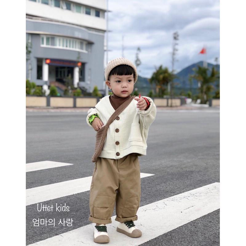 ÁO CARDIGAN LEN PHONG CÁCH HÀN QUỐC CHẤT SIÊU ĐẸP CHO BÉ GÁI VÀ BÉ TRAI 2363