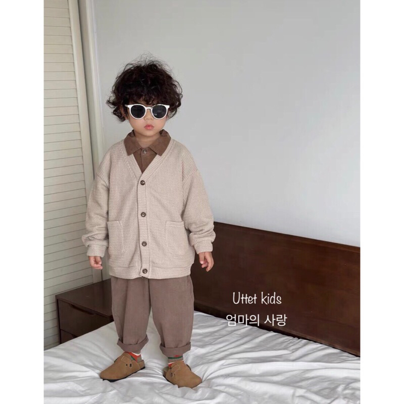 ÁO CARDIGAN LEN PHONG CÁCH HÀN QUỐC CHẤT SIÊU ĐẸP CHO BÉ GÁI VÀ BÉ TRAI 2363