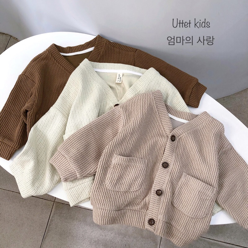 ÁO CARDIGAN LEN PHONG CÁCH HÀN QUỐC CHẤT SIÊU ĐẸP CHO BÉ GÁI VÀ BÉ TRAI 2363