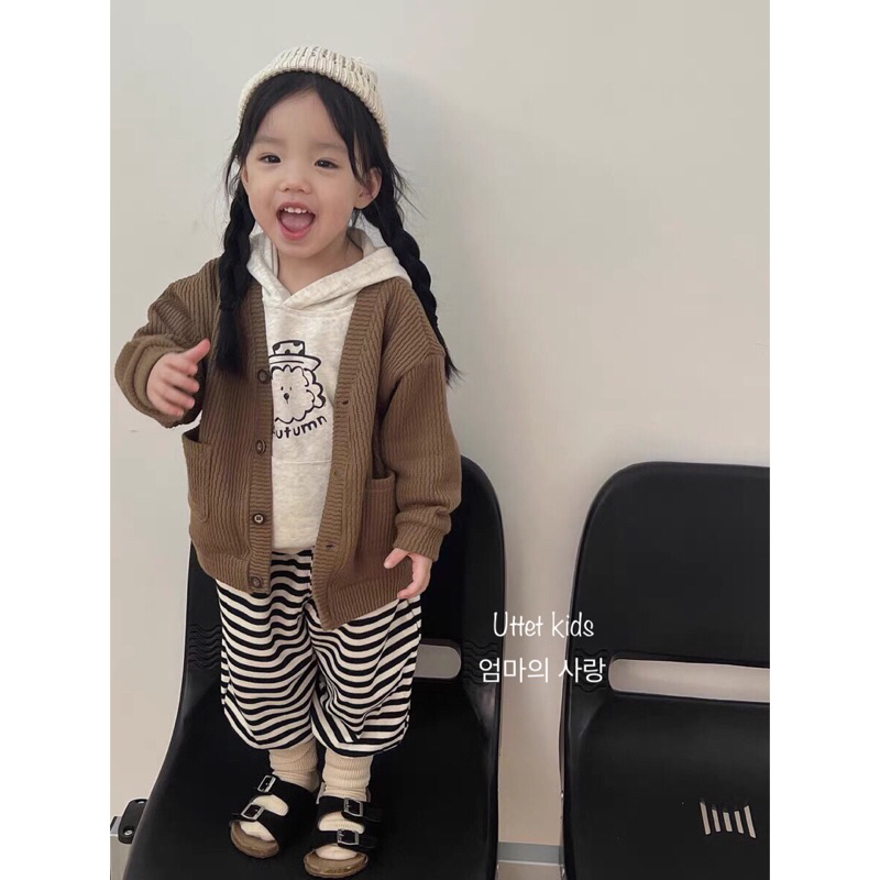 ÁO CARDIGAN LEN PHONG CÁCH HÀN QUỐC CHẤT SIÊU ĐẸP CHO BÉ GÁI VÀ BÉ TRAI 2363