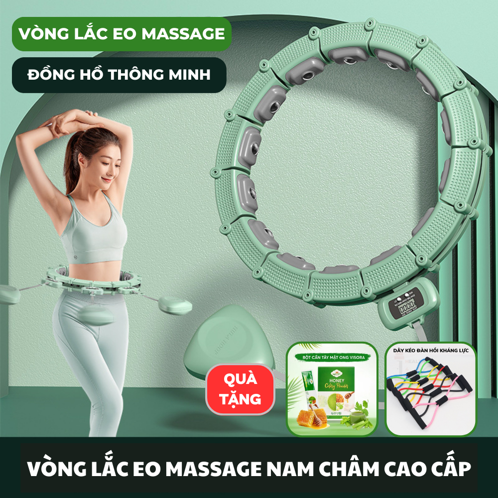 Vòng Lắc Eo Giảm Mỡ Bụng, Vòng Lắc Eo Thông Minh Đếm Số Tự Động, Vòng Lắc Eo Nhiều Mắt Xích Linh Hoạt Tháo Lắp