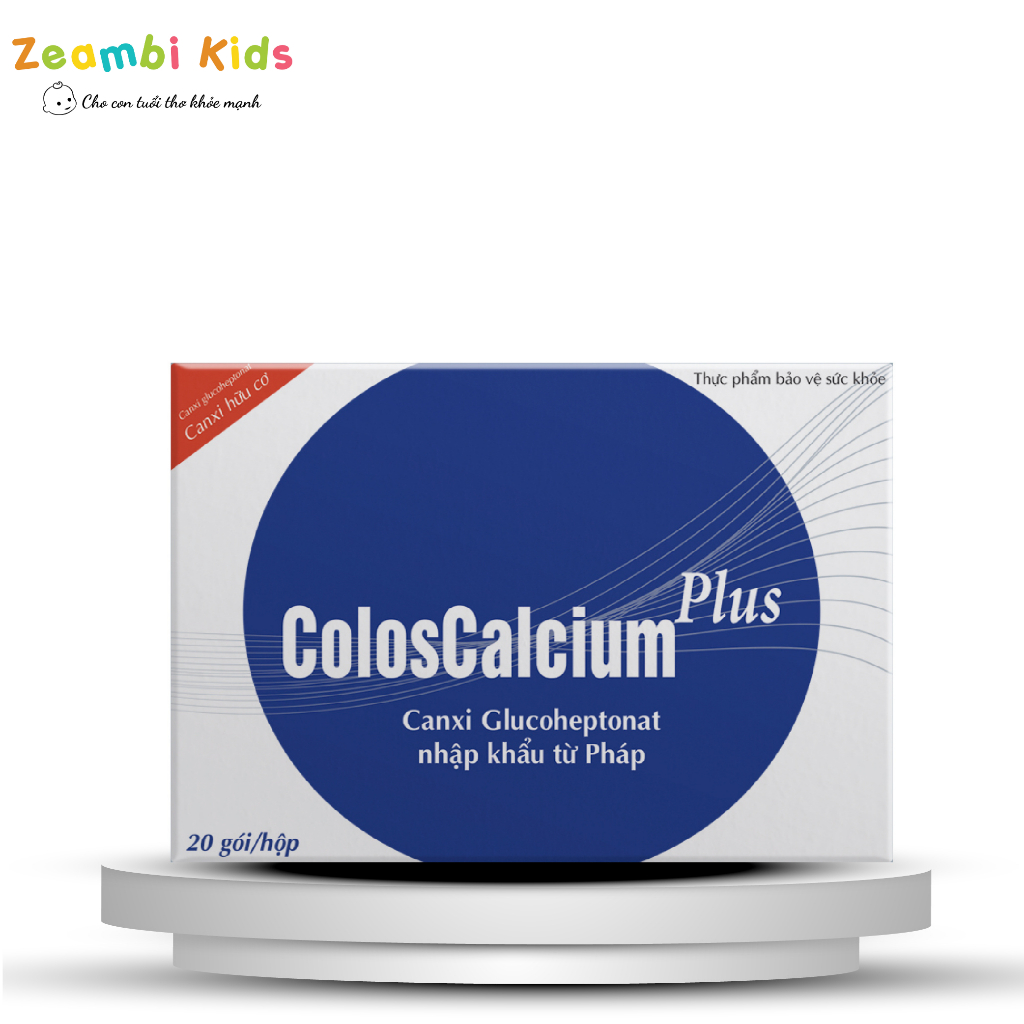 Canxi Zeambi hữu cơ coloscalcium plus hộp 20 gói, KM