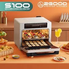 Nồi Chiên Không Dầu Kèm Hấp CREEN 2GOOD S100- Dung tích 20L, Lồng tự đảo 360° - Hàng Chính Hãng- Bảo Hành 12 Tháng