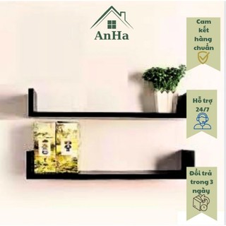 kệ treo tường chữ U ván dày 1p8+ Tặng phụ kiện