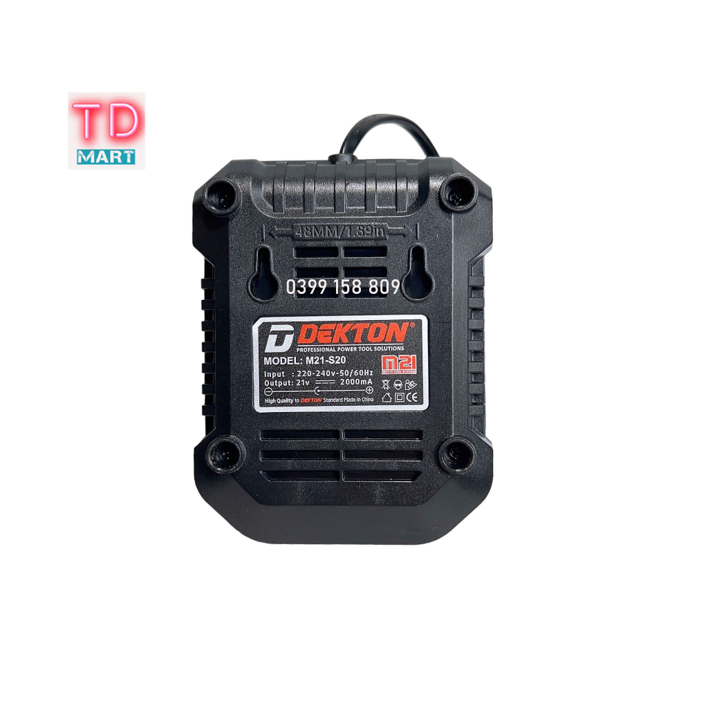 Sạc Dekton 2000mA / M21-S20 / Chân Pin Phổ Thông Makita