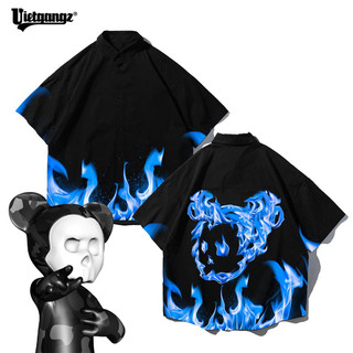 Vietgangz shirt blue fire