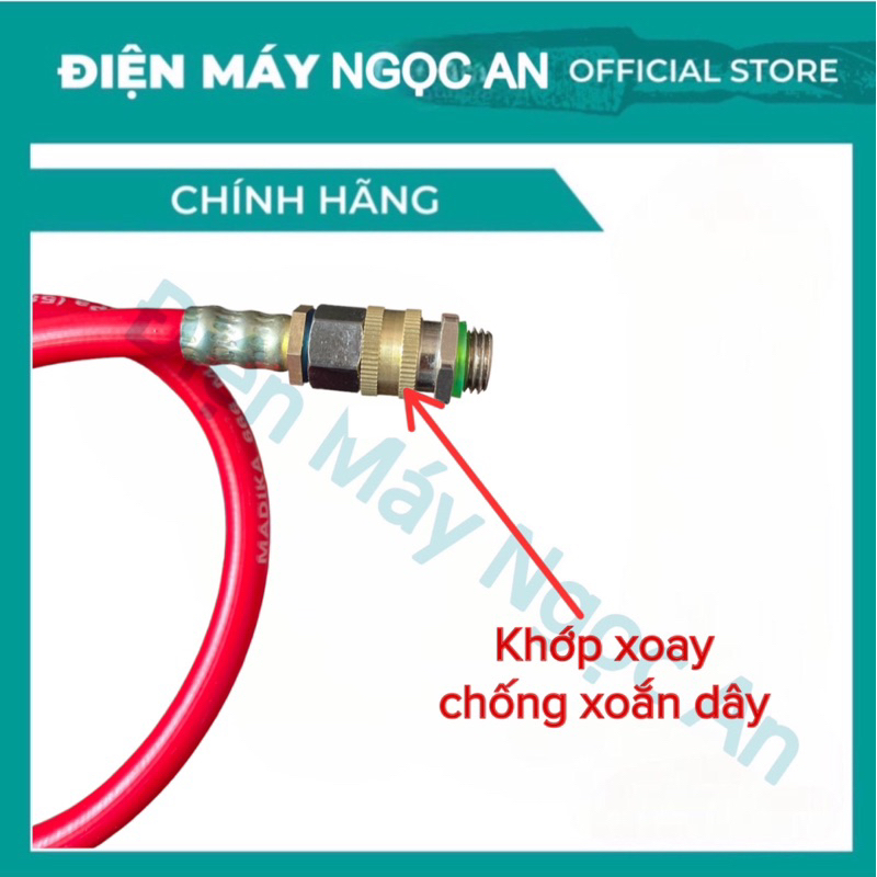 Bộ Dây Dẫn Nước Từ Máy Rửa Xe Ren 22mm Vào RuLo Quấn Dây Rửa Xe