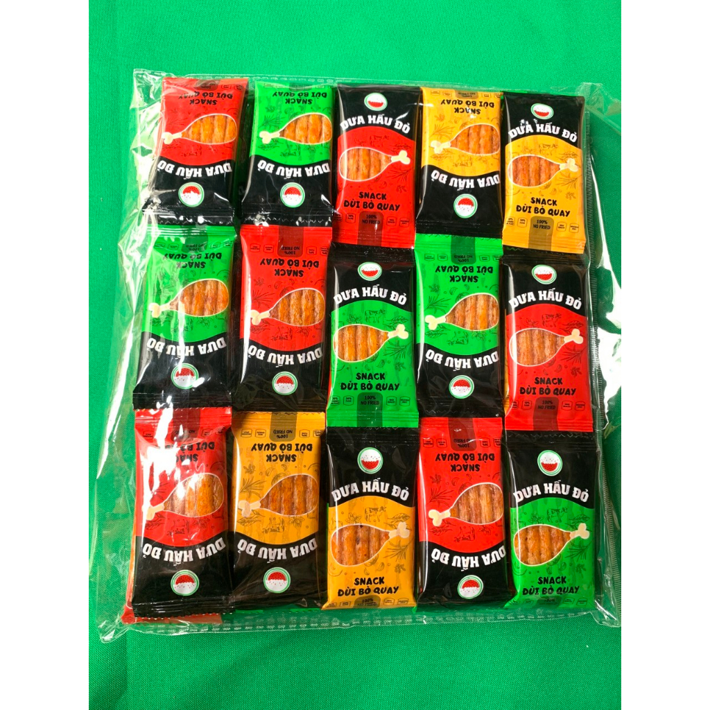 60 goi Snack Đùi Bò quay dưa hấu đỏ