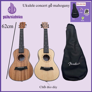 Đàn ukulele gỗ mahogany Fender chính hãng - Size 23inch 62cm - Tặng full phụ kiện