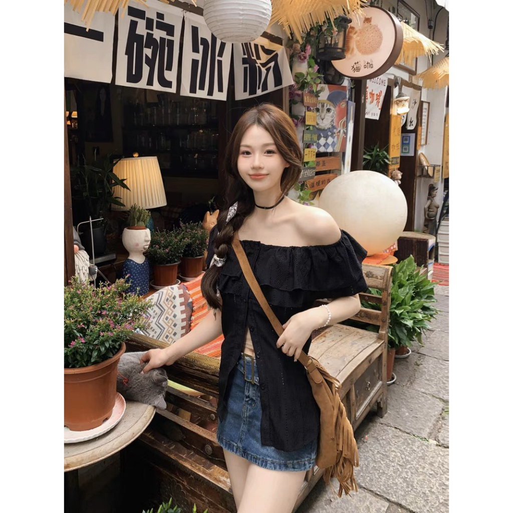 Áo bẹt vai xinh xắn cho cô nàng Bigsize