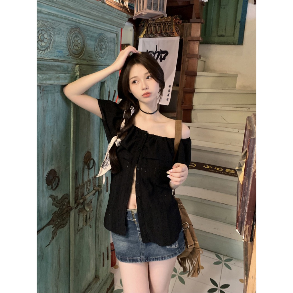 Áo bẹt vai xinh xắn cho cô nàng Bigsize