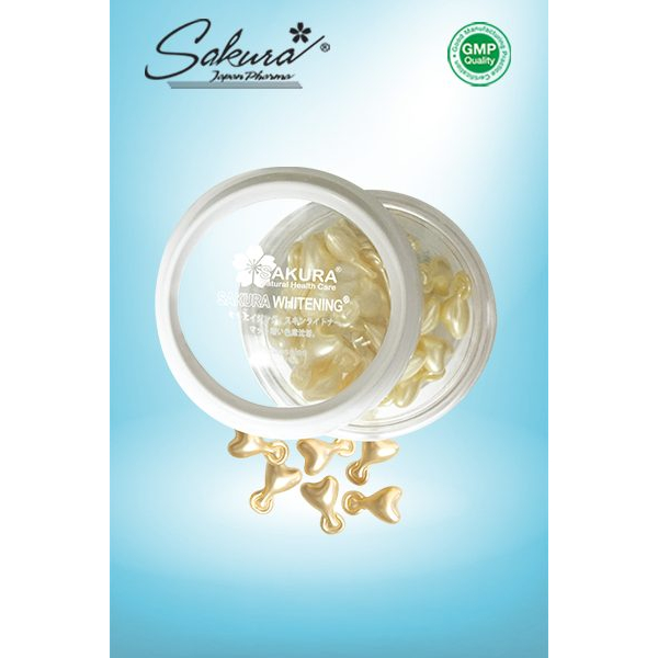SAKURA WHITENING – Viên serum thoa dưỡng trắng da.