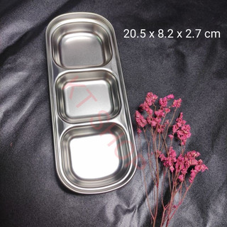 Khay đựng nước chấm 3 ngăn inox 304