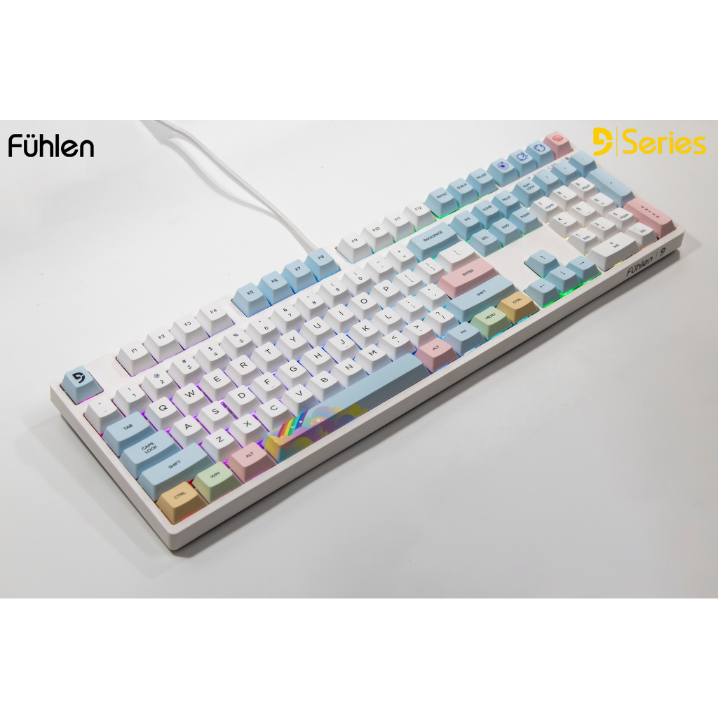 Bàn Phím Fuhlen CK108s Sunshine Cherry Profile Hotswap Mạch Xuôi Gasket Mount LED RGB - Bảo Hành 2 Năm