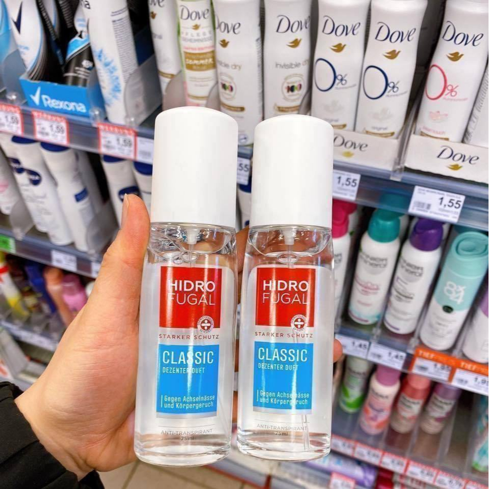 Hàng Đức XỊT KHỬ MÙI HIDRO FUGAL KHÔNG MÀU - KHÔNG MÙI - - 75ml