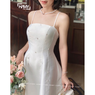 Đầm Đính Cườm Nơ Dây