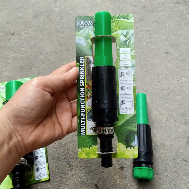 Vòi tưới cây tăng áp, đầu vòi tưới cây đa năng Suwa dây tưới 14 dây 21 dây 27 tặng đai inox - hoangtho87