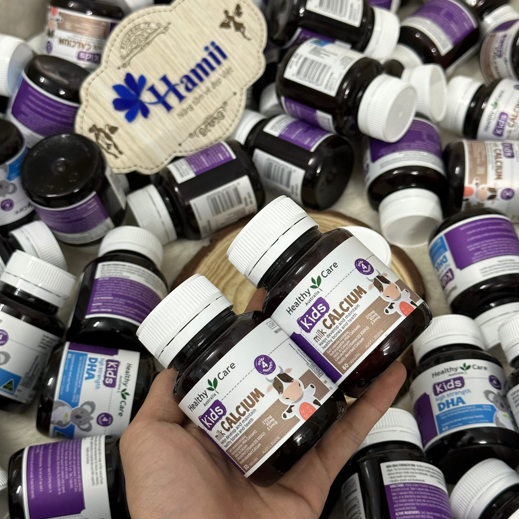 Viên Uống Canxi Sữa Và DHA Cho Trẻ Healthy Care Kids 60 Viên Úc
