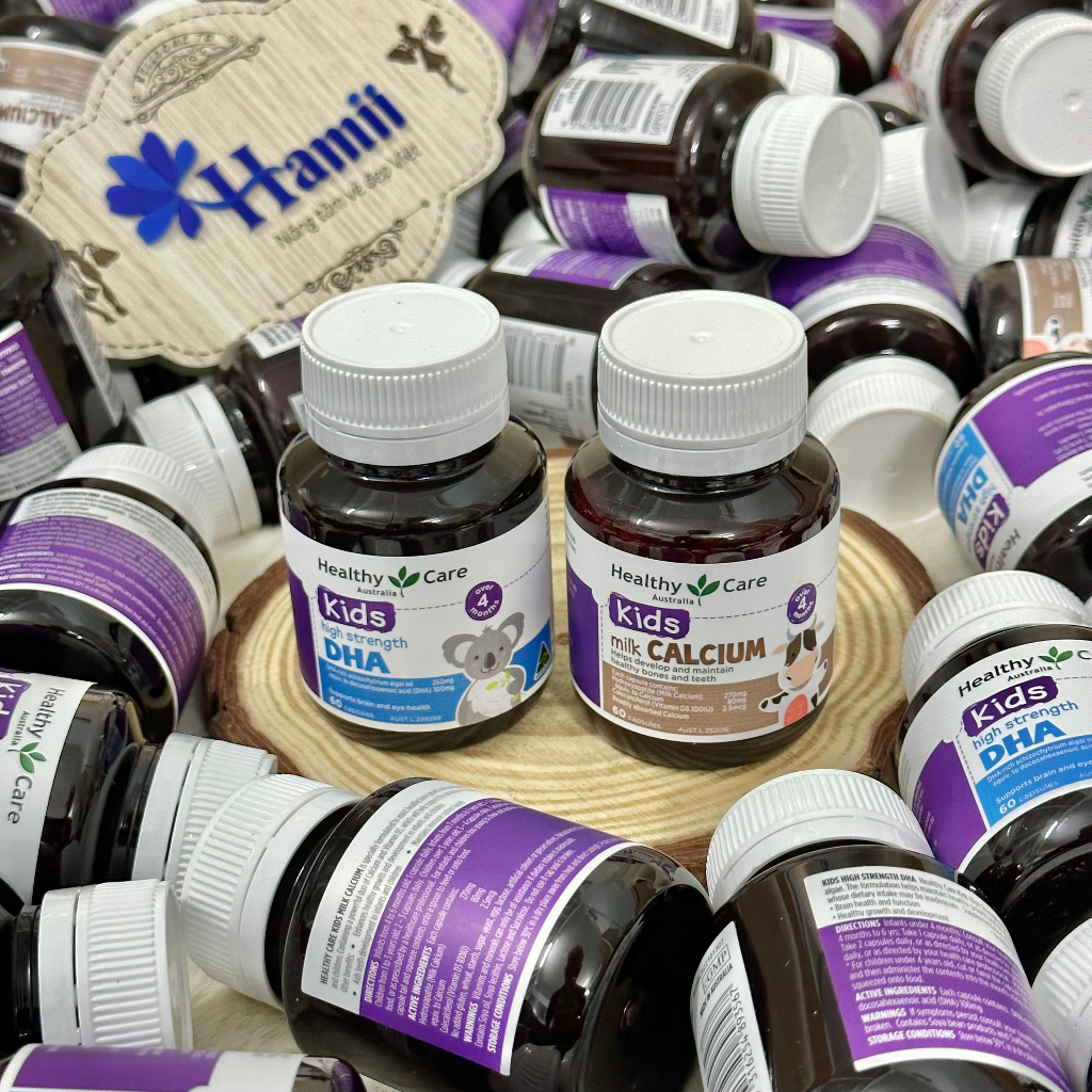 Viên Uống Canxi Sữa Và DHA Cho Trẻ Healthy Care Kids 60 Viên Úc