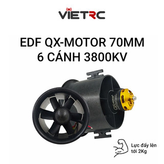Qx-motor ducted fan 70mm 6 cánh qf2827 3800kv 3-4s cho máy bay điều khiển từ xa