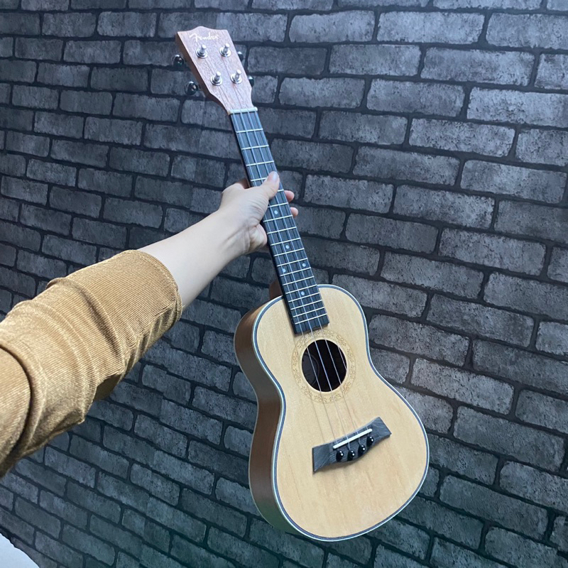Đàn ukulele gỗ mahogany Fender chính hãng - Size 23inch 62cm - Tặng full phụ kiện