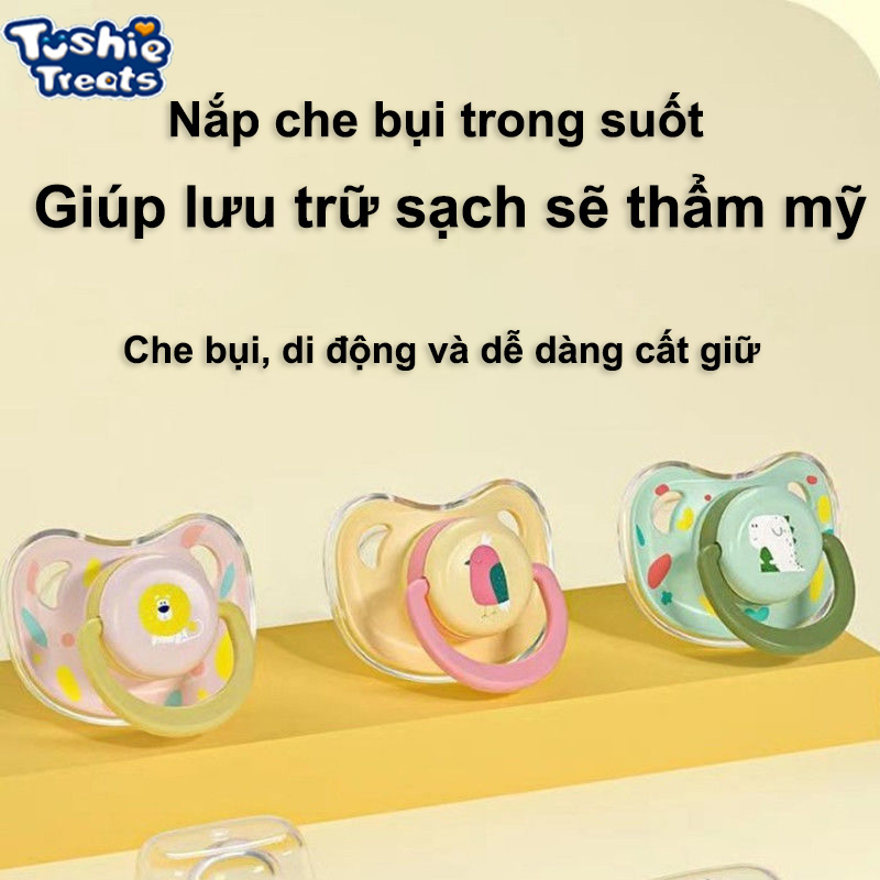 Núm ti giả đầu tròn bằng silicone an toàn cho bé