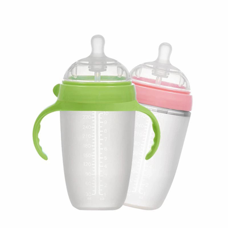 Bình Sữa  150ml/300ml Chất Liệu Núm Silicon Mềm Mại An Toàn Dành Cho Bé