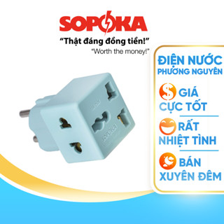 Phích Cắm Điện Đa Năng SOPOKA - Ổ Điện Thông Minh Chuyển Từ 1 Thành 2 Lỗ Nhỏ Gọn Tiện Lợi. Phù Hợp Nhiều Loại Chân Cắm