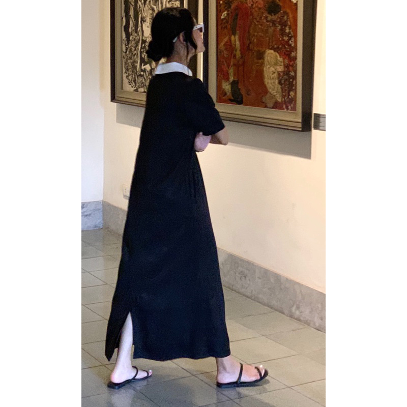 Váy ALINE dáng suông kèm dây thắt eo, vải mềm mịn có lót