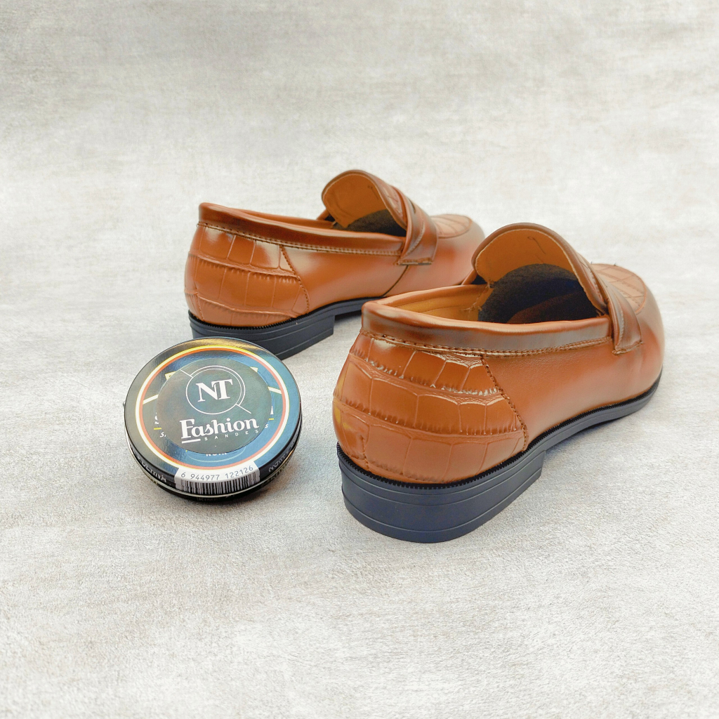 Giày lười da nam công sở 2 màu dập vân cá sấu cực chất giày dior nam da sít đế cao su