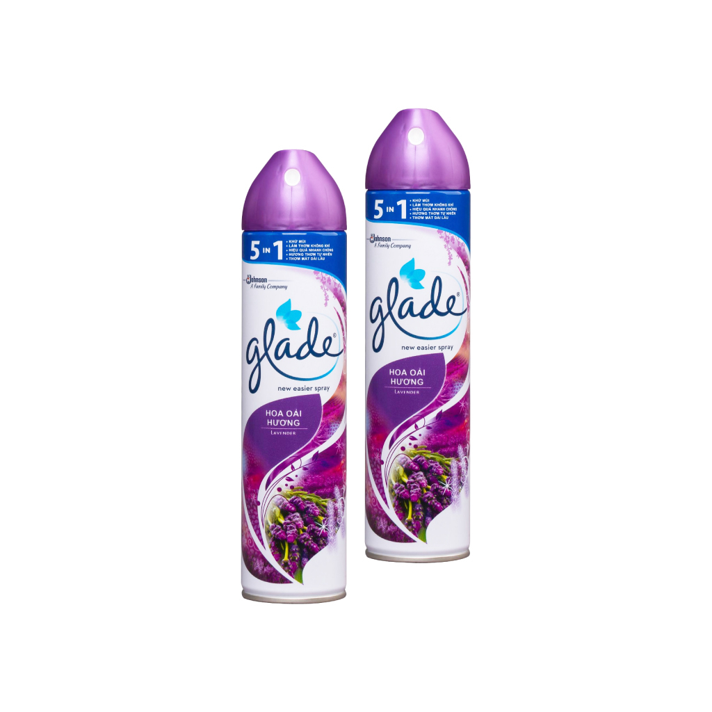 Bộ đôi GLADE Xịt thơm phòng Hương Lavender 280ml